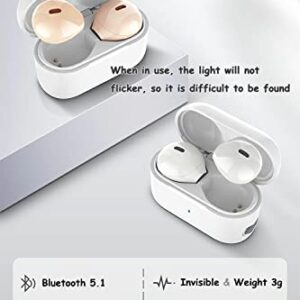 SZHTFX Invisible Earbuds Small Mini Hidden Earbuds for Work, Sleep, Music (Nude)