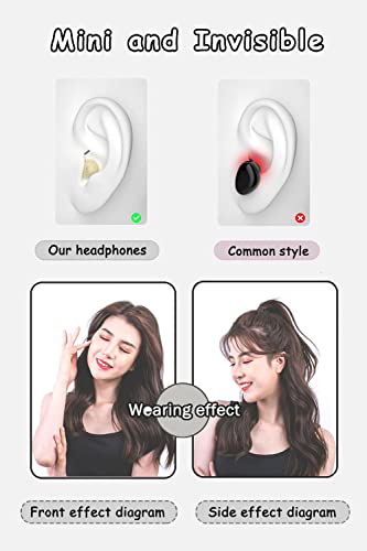 SZHTFX Invisible Earbuds Small Mini Hidden Earbuds for Work, Sleep, Music (Nude)