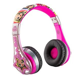 eKids LOL Surprise Kids Bluetooth Headphones, Wireless Headphones with Microphone Includes Aux Cord, Volume Reduced Kids Foldable Headphones for School, Home, or Travel