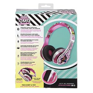 eKids LOL Surprise Kids Bluetooth Headphones, Wireless Headphones with Microphone Includes Aux Cord, Volume Reduced Kids Foldable Headphones for School, Home, or Travel