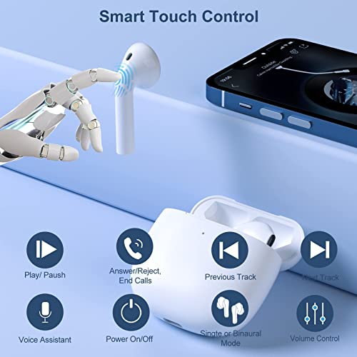 Wireless Earbud AIR 2 Pro, Bluetooth 5.3 Headphones Stereo Bass, Bluetooth Earbud in Ear with HD Mic, Earphones IP7 Waterproof Sports, 35H Playtime with Mini Charging Case Ear Buds for Android iOS