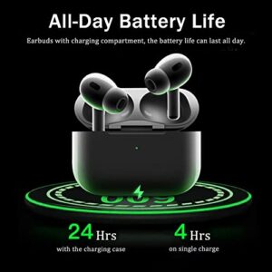 Wireless Earbuds, Bluetooth 5.2 Earbuds Stereo Bass, Bluetooth Headphones in Ear Noise Cancelling Mic, Earphones IP7 Waterproof Sports, 24H Playtime USB C Mini Charging Case Ear Buds for iOS Android.