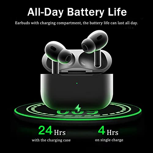 Wireless Earbuds, Bluetooth 5.2 Earbuds Stereo Bass, Bluetooth Headphones in Ear Noise Cancelling Mic, Earphones IP7 Waterproof Sports, 24H Playtime USB C Mini Charging Case Ear Buds for iOS Android.