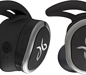 Jaybird RUN True Wireless Headphones for Running, Secure Fit, Sweat-Proof and Water Resistant, Custom Sound, 12 Hours In Your Pocket, Music + Calls (Jet) (Renewed)