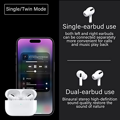 [Apple MFi Certified] Wireless Earbuds Bluetooth Earbuds 5.2 Headphones,Noise Cancellation 30H Playtime Auto Pairing in-Ear Hi-Fi Stereo Sound Mic IPX7 Waterproof Headset for iPhone/Samsung/Android