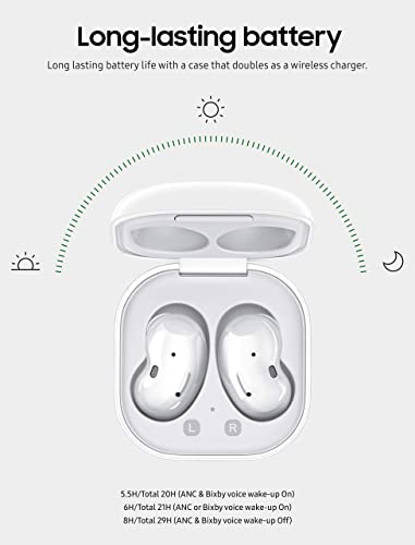 Samsung Galaxy Buds Live True Wireless Earbud Headphones - Mystic White (Renewed)