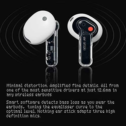 Nothing Ear Stick Wireless Earbuds, Bluetooth 5.2 in Ear Stick Headphones with 3 Microphone,29H Playtime IP54 Waterproof Bass Lock Earphones -Compatible with iPhone & Android,White