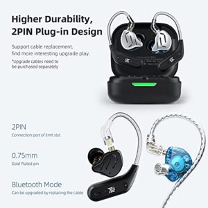 KZ Zax 16-Units 7BA+1DD Hybrid in Ear Monitors Earphones 2 Pin Detachable Cable (No Mic, Black)