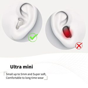 Damipow True Wireless Sleep Earbuds, Noise Blocking Technology Bluetooth Headphones in-Ear, Smallest and Lightest, Ultra Comfortable Designed Specifically to Help You Asleep Faster and Sleep Better