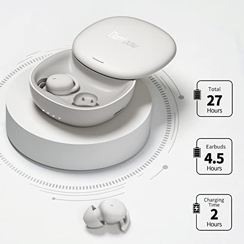 Damipow True Wireless Sleep Earbuds, Noise Blocking Technology Bluetooth Headphones in-Ear, Smallest and Lightest, Ultra Comfortable Designed Specifically to Help You Asleep Faster and Sleep Better