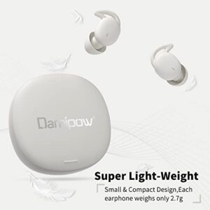 Damipow True Wireless Sleep Earbuds, Noise Blocking Technology Bluetooth Headphones in-Ear, Smallest and Lightest, Ultra Comfortable Designed Specifically to Help You Asleep Faster and Sleep Better