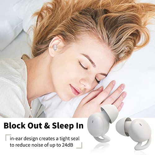 Damipow True Wireless Sleep Earbuds, Noise Blocking Technology Bluetooth Headphones in-Ear, Smallest and Lightest, Ultra Comfortable Designed Specifically to Help You Asleep Faster and Sleep Better