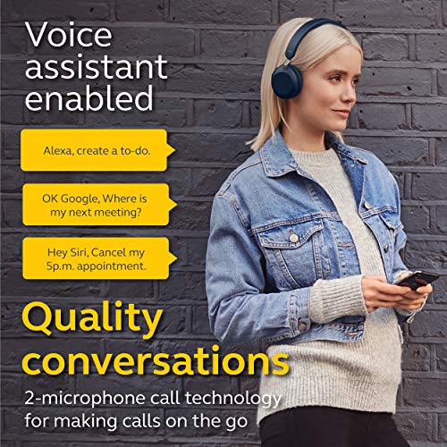 Jabra Elite 45h Best-in-Class Wireless Headphones, Navy - Biggest Speakers, Longest Battery, Fastest Charge