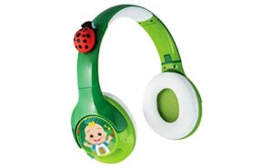 ekids cocomelon bluetooth headphones for kids, wireless headphones with rechargeable battery and usb-c charging cable included