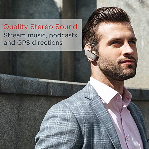 Motorola HK375 Mono Bluetooth Headset - IPX4 Waterproof, True Wireless Earpiece - Stereo Sound Quality, 8.5H Talk Time, 6 Days Standby, 33-Foot Transmission Range - Voice Assistant-Compatible