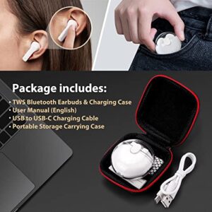 Bluetooth Headphones for Samsung Z Fold 4 Flip 3 True Wireless Earbuds Stereo Sound Noise-canceling in-Ear Earphones Mic for iPhone 14 Pro Max 13 Galaxy S23 S22 S21 S20 iPad 10 2022 Google Pixel 7 Pro