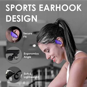 ROVIIS Wireless Earbuds Bluetooth 5.3 Earphones IPX7 Sport Earbuds for Running Workout Bass Stereo Headphones with Ear Hook Microphones Over Ear Earbuds for iPhone Android, Fast Pair