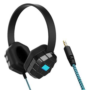 gumdrop droptech b1 over-ear headphone. designed for k-12 students, teachers and classrooms – drop tested, rugged and reliable for an enhanced educational learning experience. color – black