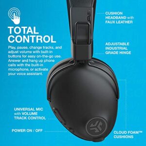 JLab Studio Pro Bluetooth Wireless Over-Ear Headphones | 50+ Hour Bluetooth 5 Playtime | EQ3 Sound | Ultra-Plush Faux Leather & Cloud Foam Cushions | Track and Volume Controls | Black