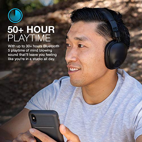 JLab Studio Pro Bluetooth Wireless Over-Ear Headphones | 50+ Hour Bluetooth 5 Playtime | EQ3 Sound | Ultra-Plush Faux Leather & Cloud Foam Cushions | Track and Volume Controls | Black