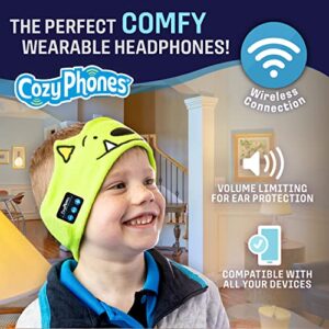 CozyPhones Kids Wireless Headphones Volume Limited with Thin Speakers & Super Soft Fleece Headband - Perfect Toddlers & Children's Earphones for Home, School & Travel - Monster