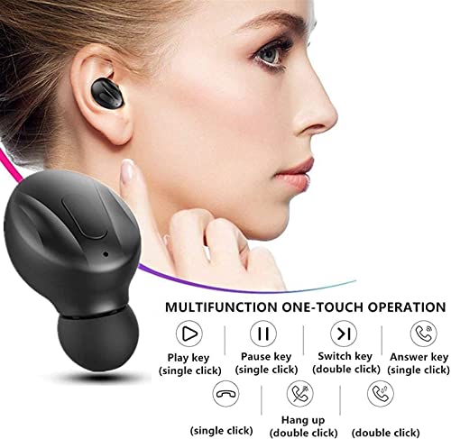 Hoseili 2023 new editionBluetooth Headphones.Bluetooth 5.0 Wireless Earphones in-Ear Stereo Sound Microphone Mini Wireless Earbuds with Headphones and Portable Charging Case for iOS Android PC. XG6