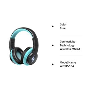 Kids Bluetooth Headphones, Foldable Wireless/Wired Light Up Headset with Microphone, 85dB/94dB Volume Limited Headphones for Boys Girls iPad Tablet Home School