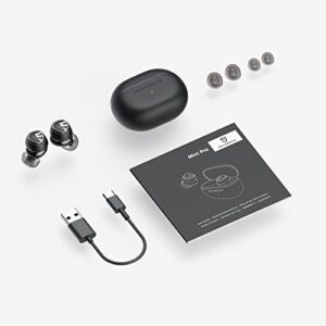 SoundPEATS Mini Pro Hybrid Active Noise Cancelling Wireless Earbuds, Bluetooth 5.2 Headphones with ANC, QCC3040, aptX Adaptive, Transparency Mode, CVC 8.0, Game Mode, TrueWireless Mirroring, 21 Hours