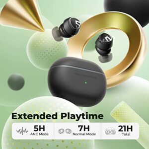 SoundPEATS Mini Pro Hybrid Active Noise Cancelling Wireless Earbuds, Bluetooth 5.2 Headphones with ANC, QCC3040, aptX Adaptive, Transparency Mode, CVC 8.0, Game Mode, TrueWireless Mirroring, 21 Hours