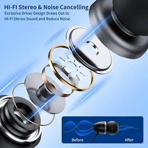 Neckband Bluetooth Headphones, Wireless Neckband Headset Retractable with Sweatproof Stereo Earbuds Call Vibrate Alert Earphones with Mic Compatible with iPhone, Android, iPad, Samsung (Silver Black)