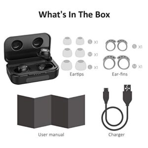 AMINY Wireless Earbuds Bluetooth, U-Air6 Sport Bluetooth Earphones IPX8 Waterproof Inear Bluetooth Earbuds Wireless Headphones, 100Hrs Playtime Touch Control Wireless Earphones Built-in Mic