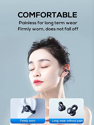 Bone Conduction Earphones Wireless Ear-Clip Bone Conduction Headphones Bluetooth Open Ear Clip on Headphone Painless Wearing Clip Type Bluetooth Bone Earphones Wireless Bone Earbuds Sports Earrings