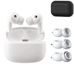 bluetooth headphones,noise reduction wireless earbuds,mic immersive premium deep bass headset[with air pro case silicone protective] ipx6 waterproof in-ear airbuds for iphone/android/sports