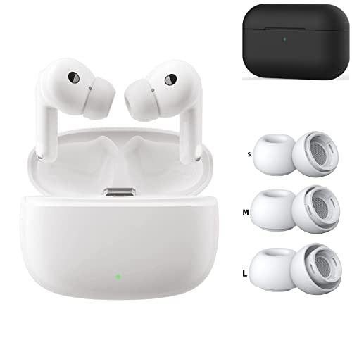 Bluetooth Headphones,Noise Reduction Wireless Earbuds,Mic Immersive Premium Deep Bass Headset[with air pro case Silicone Protective] IPX6 Waterproof in-Ear Airbuds for iPhone/Android/Sports