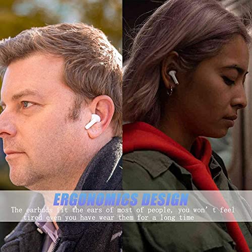 Bluetooth Headphones,Noise Reduction Wireless Earbuds,Mic Immersive Premium Deep Bass Headset[with air pro case Silicone Protective] IPX6 Waterproof in-Ear Airbuds for iPhone/Android/Sports