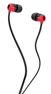 skullcandy jib in-ear noise-isolating earbuds, lightweight, stereo sound and enhanced base, wired 3.5mm jack connectivity, red/black