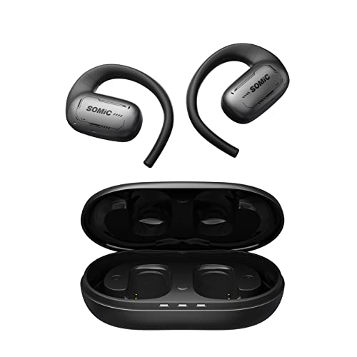 EASARS Open Ear Headphones Wireless Bluetooth 5.3, Open Ear Earbuds with 16.2mm Large Drivers, Sport Ear Buds, Long Battery Life, Matte Grey