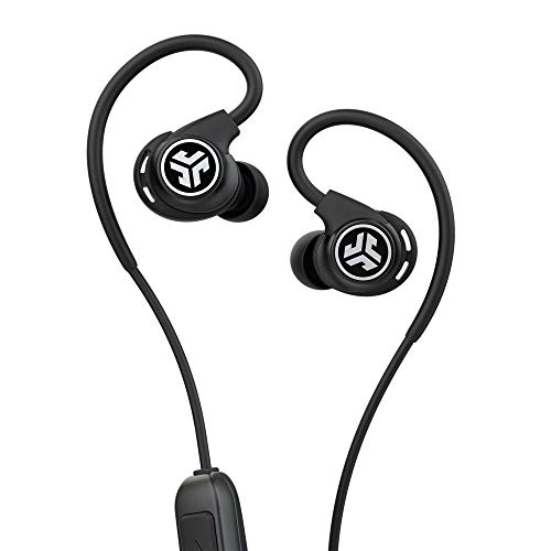 JLab Fit Sport 3 Wireless Fitness Gym Earbuds | Bluetooth 4.2 | 6 Hour Battery Life | Flexible Memory Wire |IP55 Dust/Sweat Proof Rating | Noise Isolation | Universal Track Controls | Black