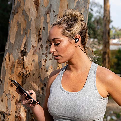 JLab Epic Sport2 Wireless Earbuds | Black | Active Lifestyle 20+ Hour Battery Life | Bluetooth 5 | IP66 Sweatproof | Built in Microphones | Noise Isolation | Extra Gel Tips & Cush Fins