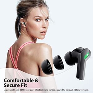 Bluetooth 5.3 Wireless Earbuds in-Ear Headphone for iPhone 14 Pro Max 13 Samsung Z Fold 4 Flip 3, Noise Cancelling Mic Bass Sound Sport Headset for iPad 10 Galaxy S23 S22 S21 Pixel 7 Pro 6 Oneplus 11