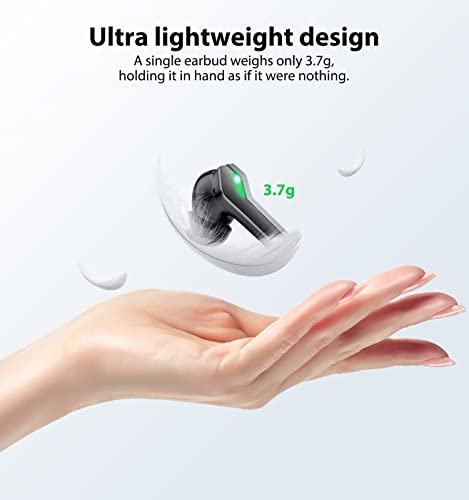 Bluetooth 5.3 Wireless Earbuds in-Ear Headphone for iPhone 14 Pro Max 13 Samsung Z Fold 4 Flip 3, Noise Cancelling Mic Bass Sound Sport Headset for iPad 10 Galaxy S23 S22 S21 Pixel 7 Pro 6 Oneplus 11