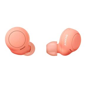 sony wf-c500 truly wireless ipx4 in-ear bluetooth headphones – coral (renewed)