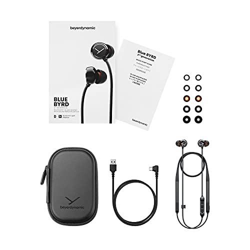 beyerdynamic Blue BYRD (2nd Generation) Bluetooth 5.2 in-Ear Headphones with Neckband, Microphone, 14 Hours Battery Life, IPX4, Sound Personalization and Alexa Built-in