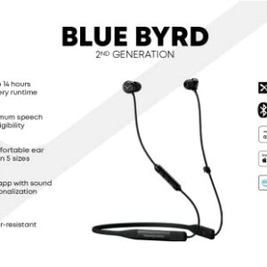 beyerdynamic Blue BYRD (2nd Generation) Bluetooth 5.2 in-Ear Headphones with Neckband, Microphone, 14 Hours Battery Life, IPX4, Sound Personalization and Alexa Built-in