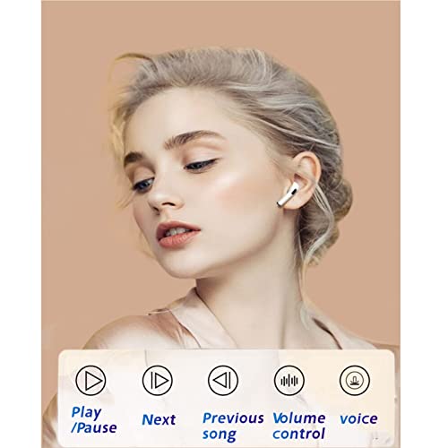 Bluetooth 5.3 Air Pro Wireless Earbuds, Bluetooth Headphones with Microphone,IPX7 Waterproof Touch in-Ear Sports Earbuds, 30H Playtime, Noise Cancelling Stereo Earphones for Sports and Work（2022）