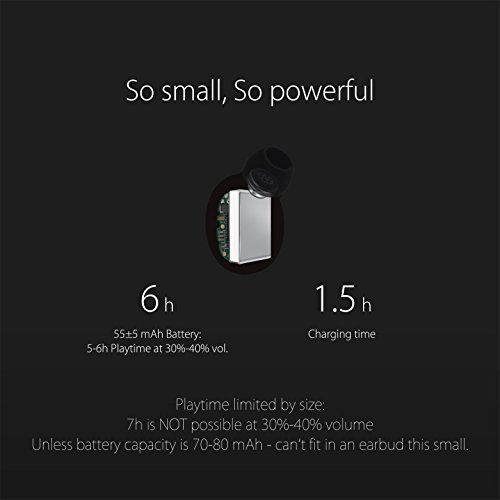 GoNovate G8 Bluetooth Earpiece Wireless Headphone Mini Invisible Earbud, 6 Hrs Playtime 2 Magnetic USB Chargers Tiny Smallest Headset Single Car Earphone with Mic for iPhone Samsung Galaxy (1 Piece)