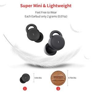 Sleeping Earbuds, Smallest Sleepbuds Comfortable in-Ear Headphones with Mic Noise Reduction Earbuds for Sleeping on Side Snoring Yoga