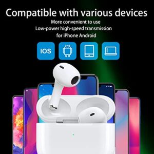 True Wireless Earbuds Bluetooth 5.3 Light Weight Deep Bass IPx7 Waterproof Sports Long Playtime Lightning Mini Charging Case Ear Buds Built-in Mic for Android Phone Mic Noise Reduction