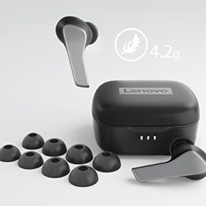 Lenovo Smart True Wireless Earbuds - Smart Switch Fast Pair - Active Noise Cancelling Earphones with Wireless Charging Case - 28 Hrs Playtime Headphones - 6 Built-in Mics - Bluetooth - Black