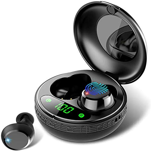 MuGo Wireless Earbuds, Bluetooth Headphones Wireless Earphones with Immersive Sound, Bluetooth 5.0 Headset with Mic, In Ear Headphones with Noise Cancelling, 25H Playtime Charging Case, IP7 Waterproof